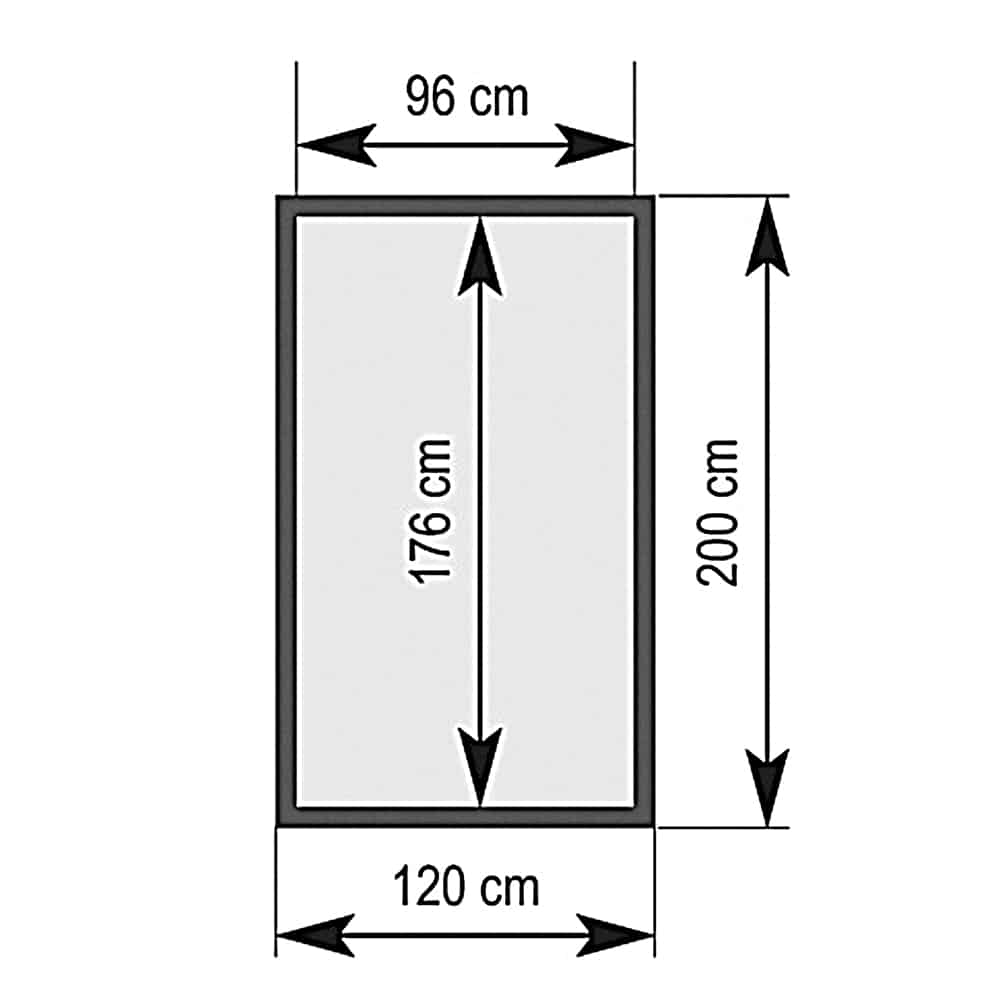 Parterre gabion rectangle 200 x 120 x 100 cm dimensions